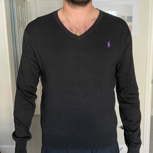 Ralph Lauren Cotton V-Neck Sweater
